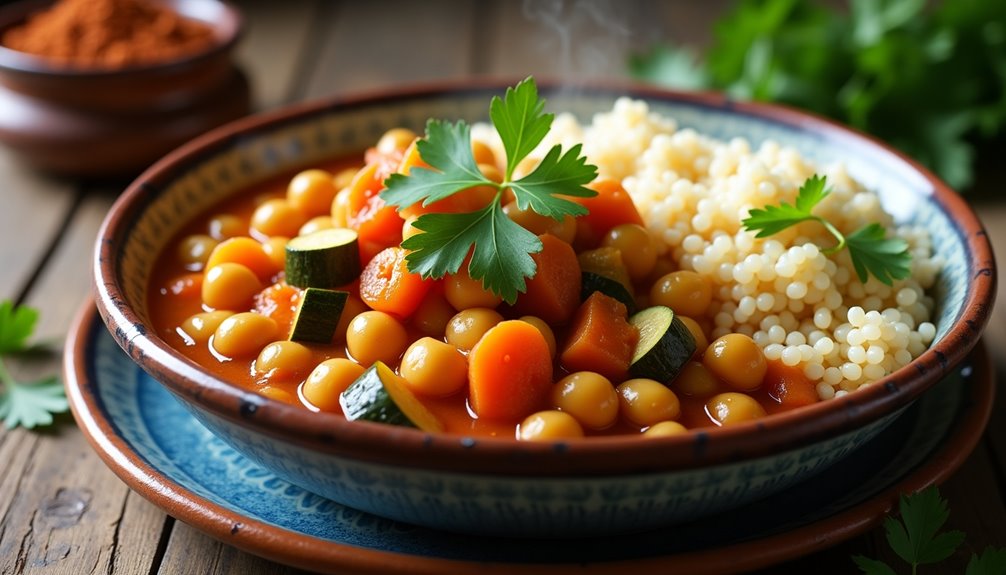 aromatic chickpea based moroccan inspired stew