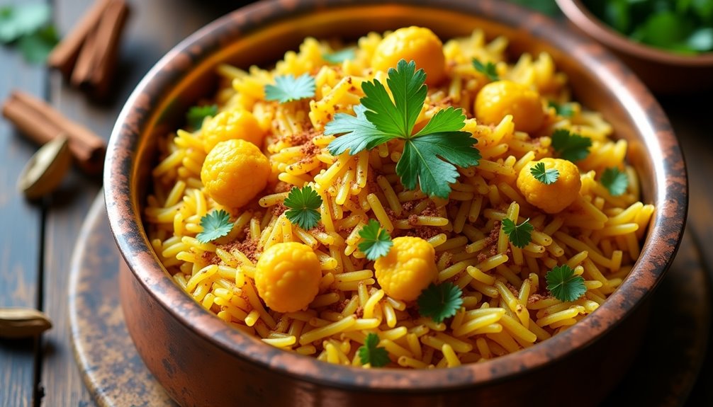 aromatic spiced rice and cauliflower