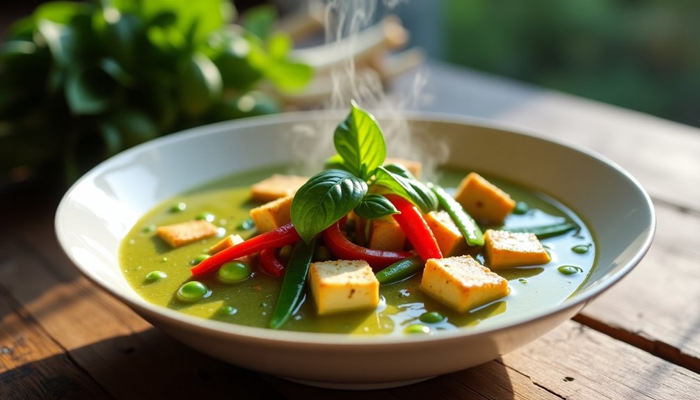 aromatic thai green curry with tofu