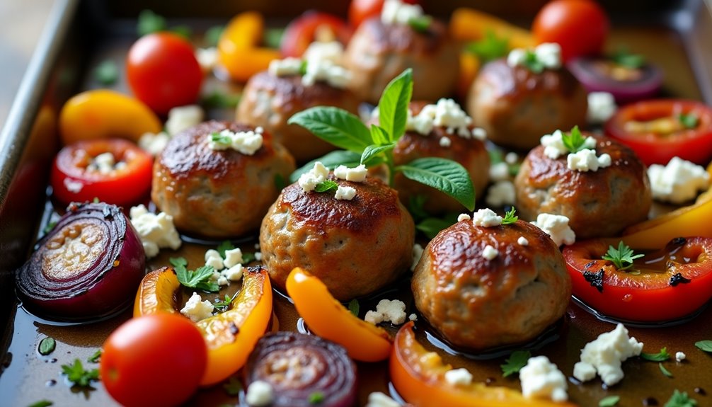 baked mediterranean inspired meatball recipe