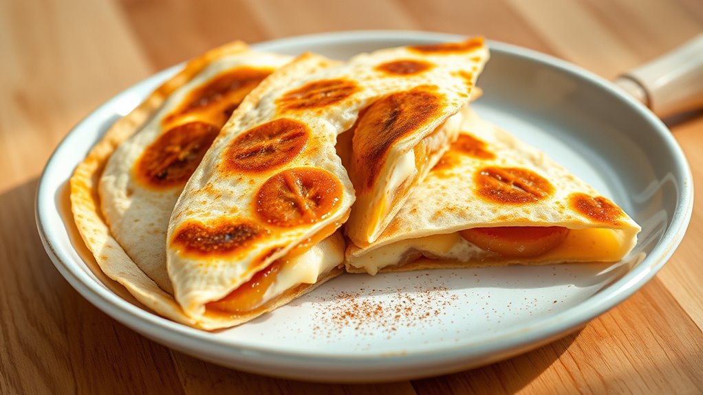 banana breakfast savory morning quesadillas