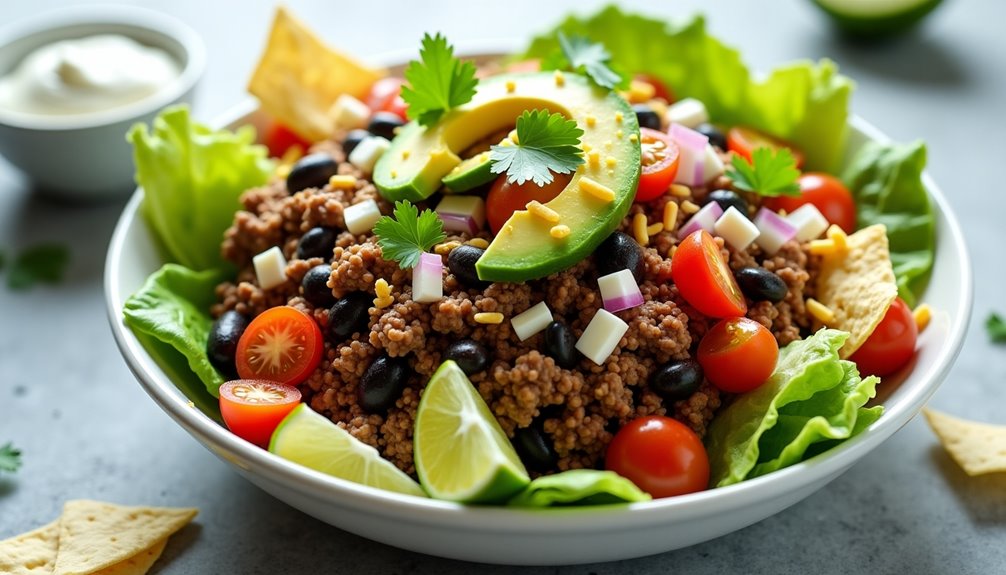 beef beans tacos salad