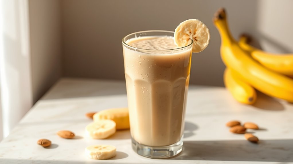 blended high protein fruity beverage