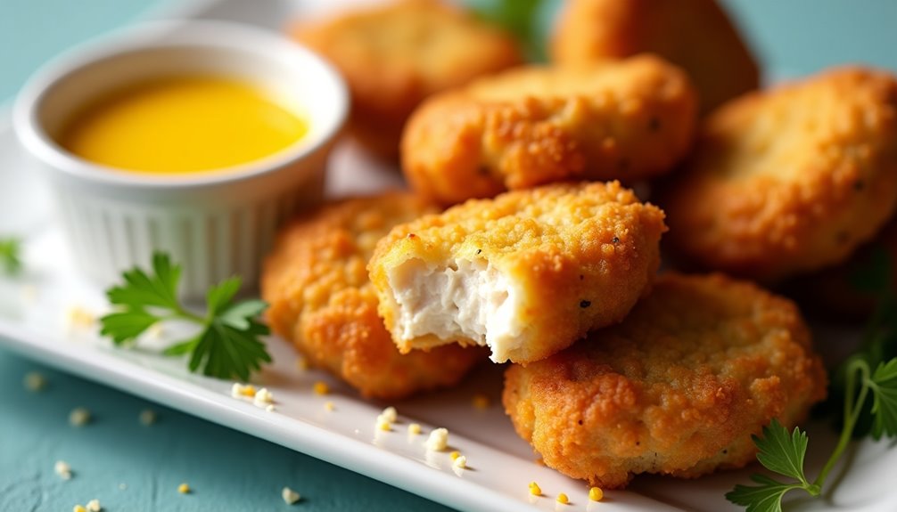 breaded fried chicken with cheese