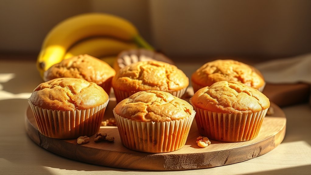 breakfast muffins with banana flavor
