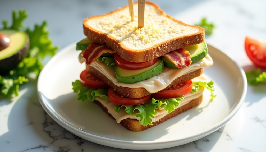californian turkey club sandwich
