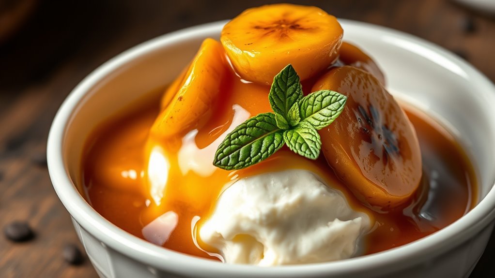 caramelized banana decadent dessert