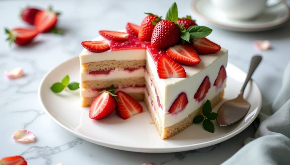 chilled creamy berry licious dessert