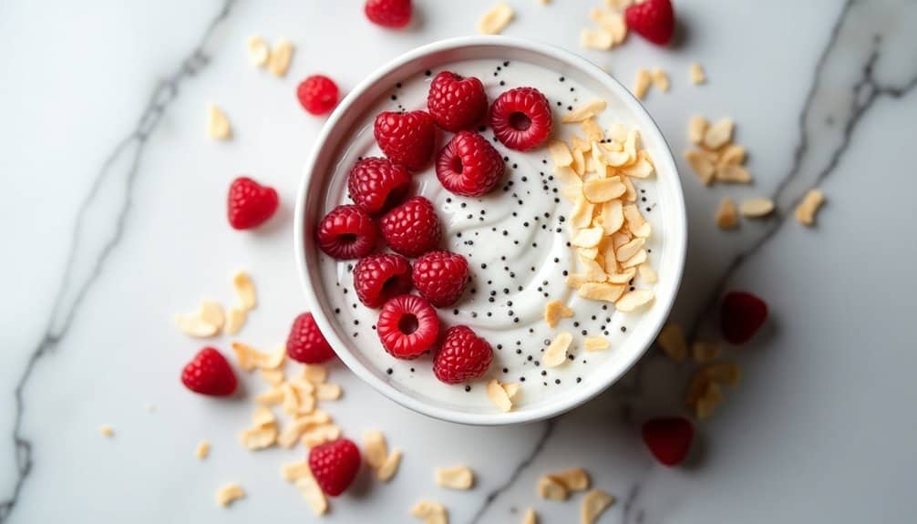 coconut raspberry chia pudding surprise