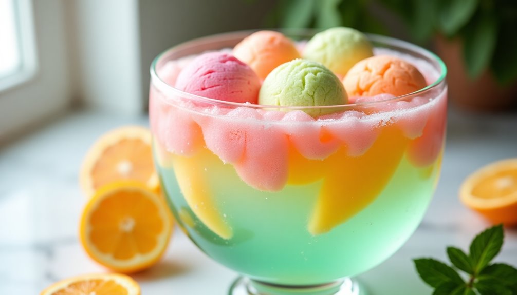 colorful creamy fizzy refreshing