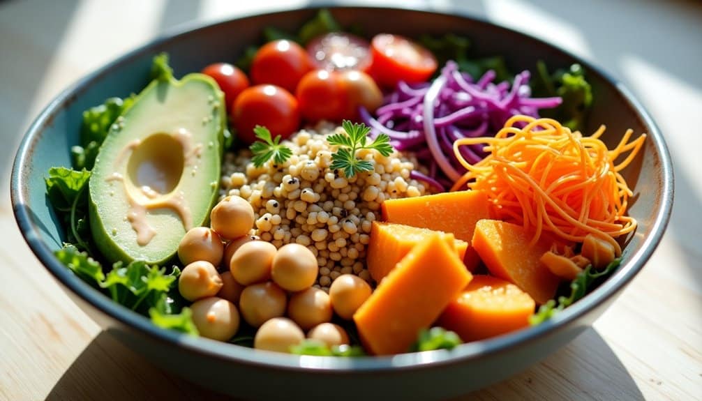 colorful nutritious plant based creamy dressed
