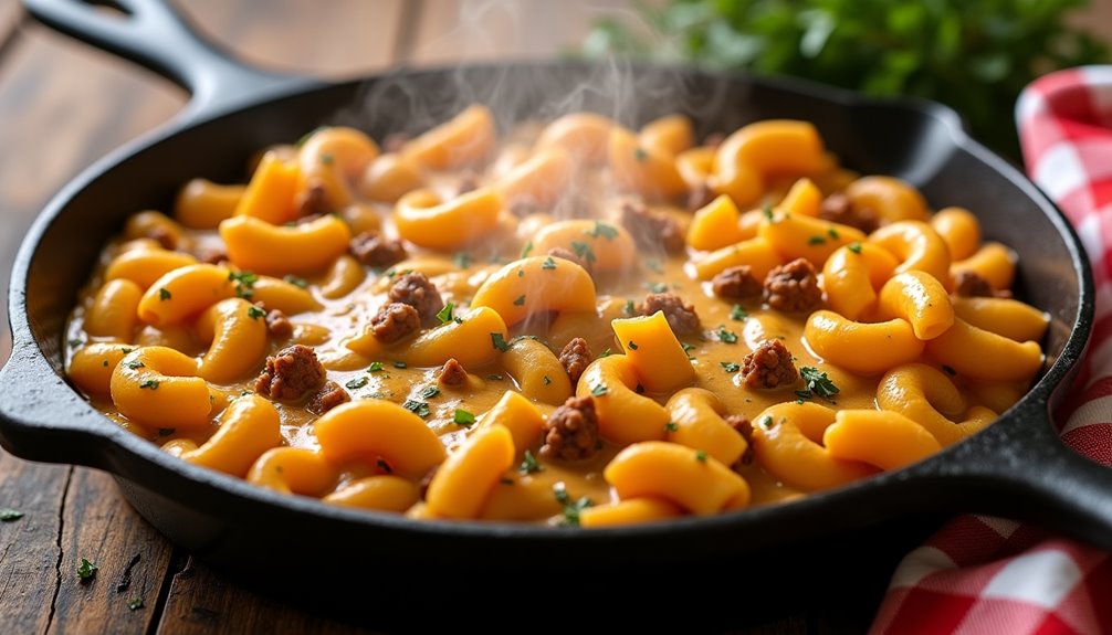comforting casserole with pasta and meat