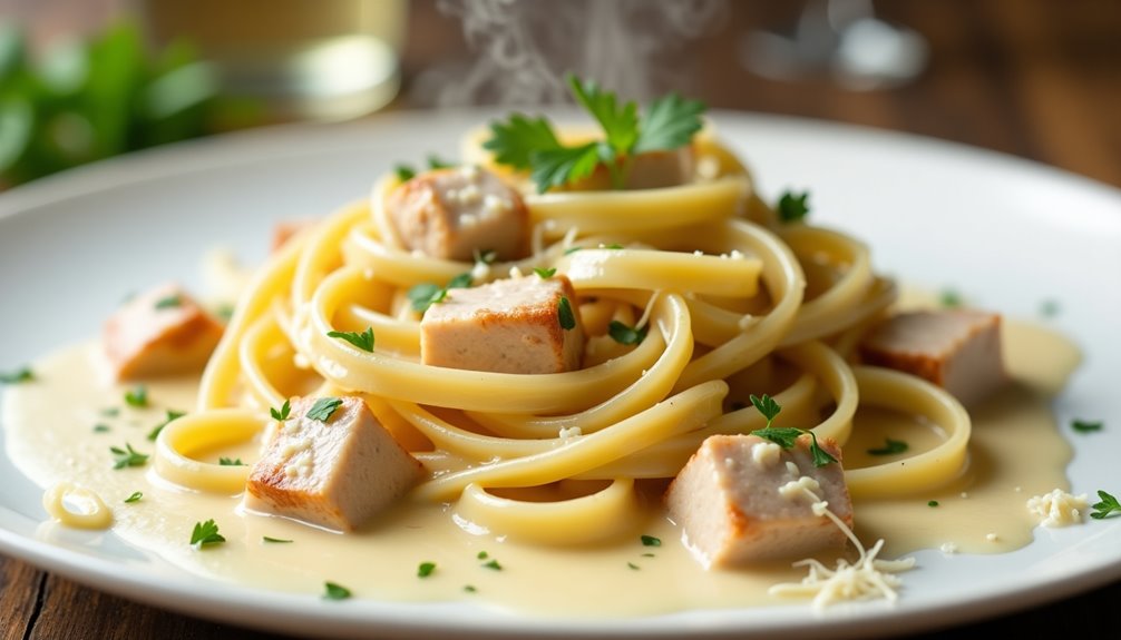 creamy cheesy chicken pasta