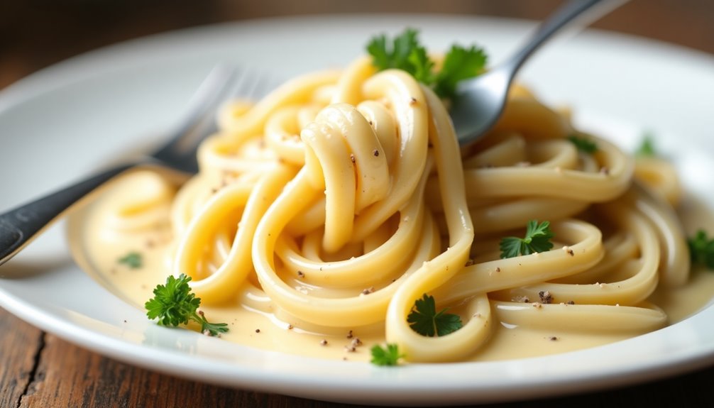 creamy comforting delectable pasta