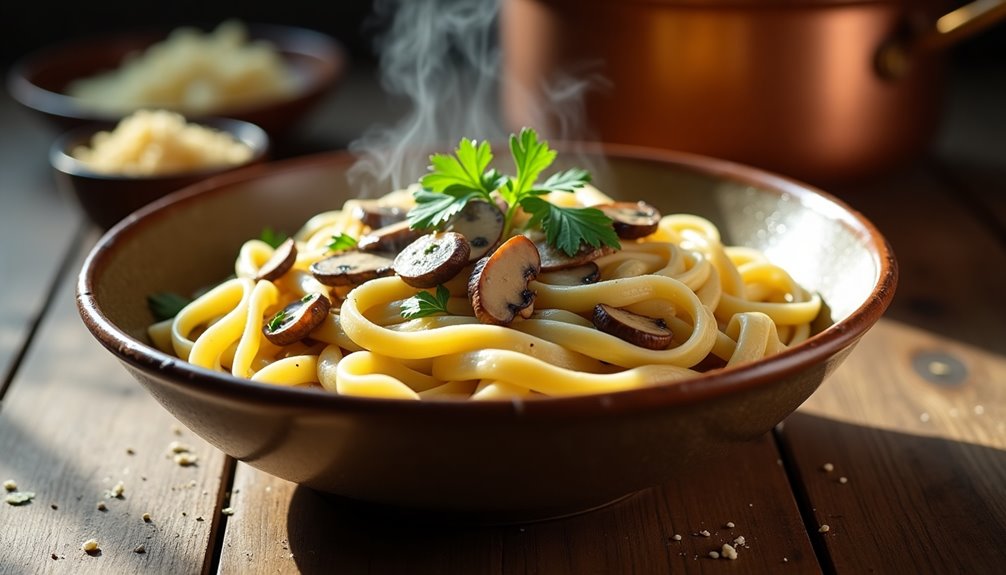 creamy mushroom one pot pasta