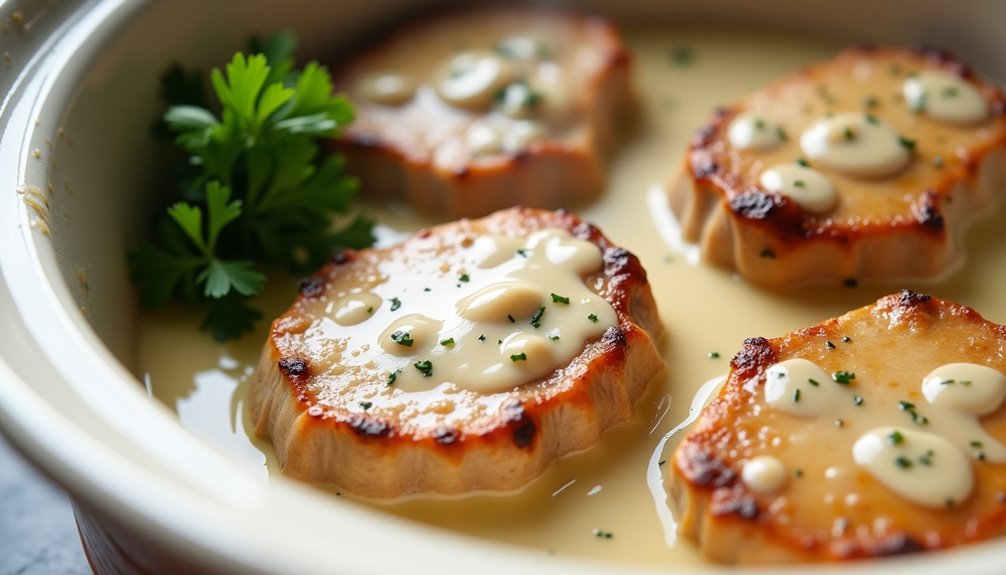 creamy ranch dressed pork chops