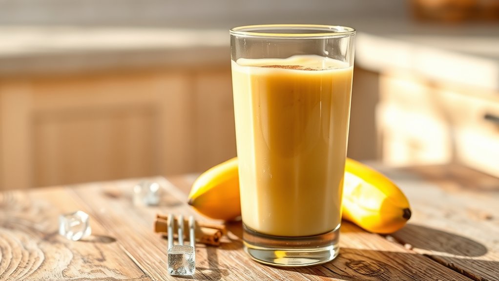 creamy sweet banana flavored beverage