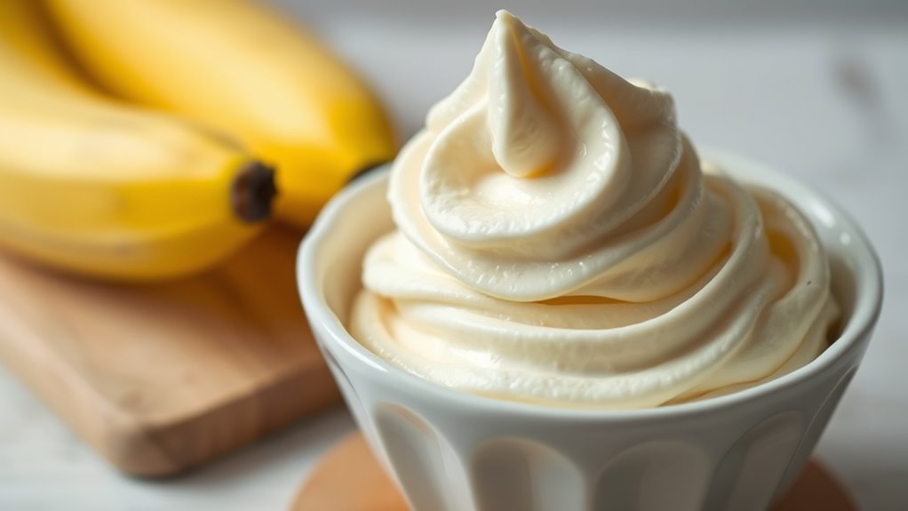 creamy sweet frozen banana dessert