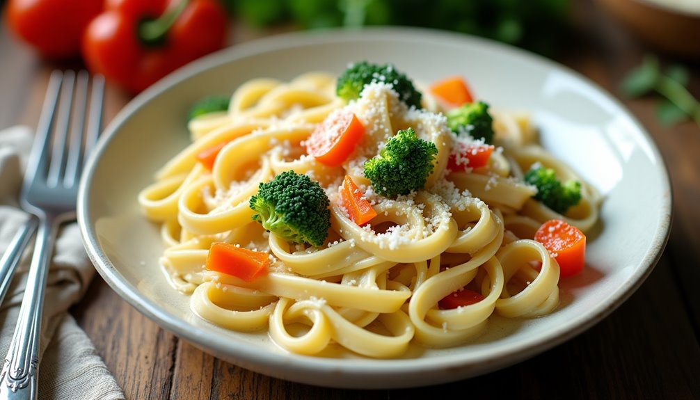 creamy vegetable packed pasta dish