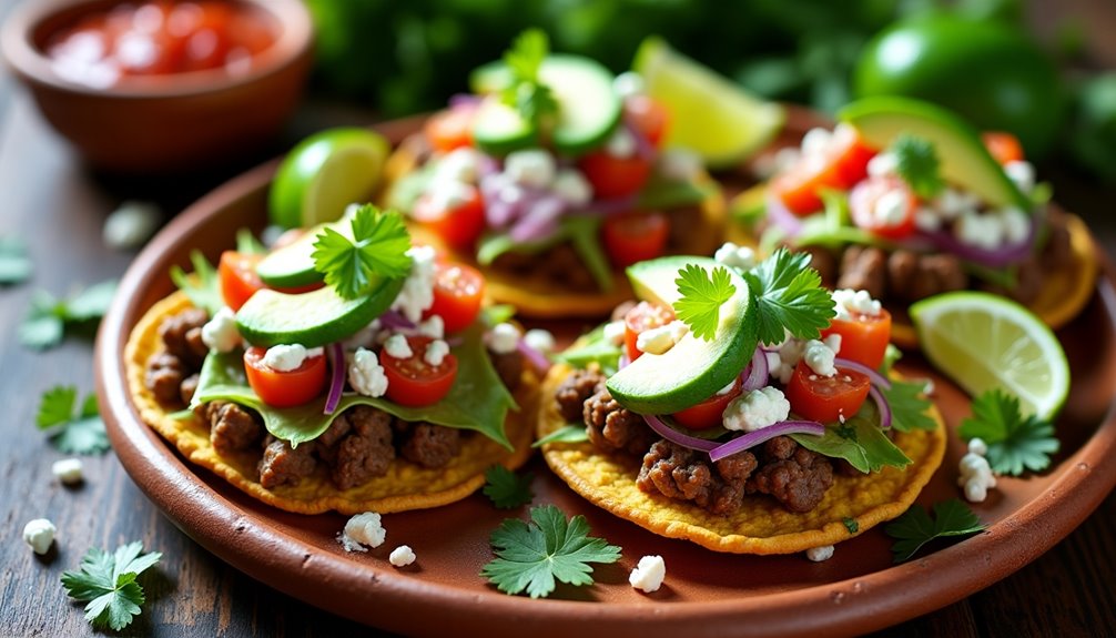 crispy mexican style tostada appetizers