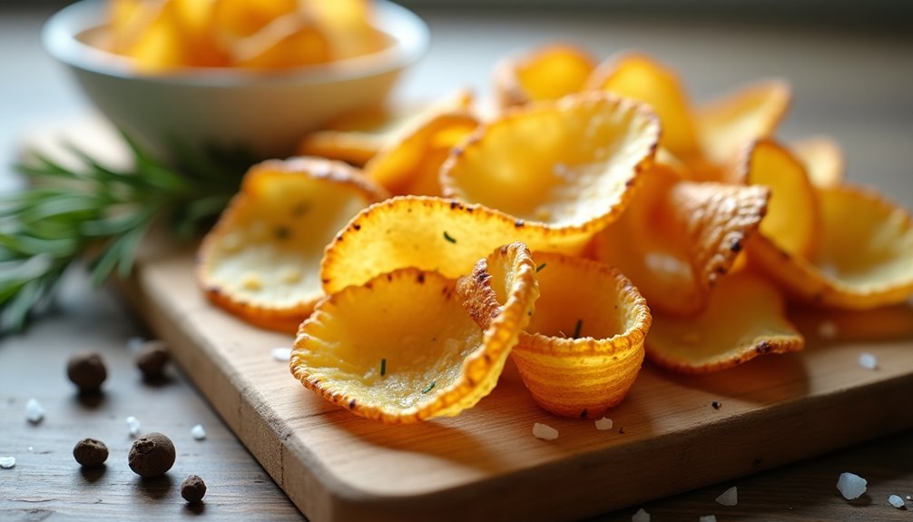 crispy potato peel snack