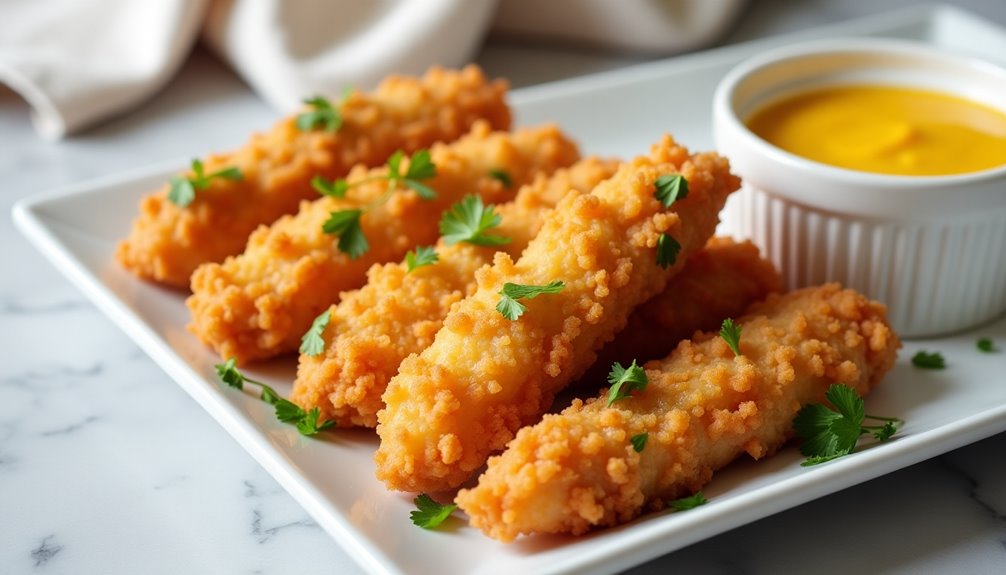 crispy tender chicken with dipping sauce