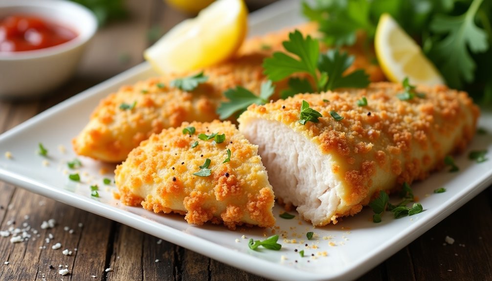 crunchy cheesy chicken cutlets