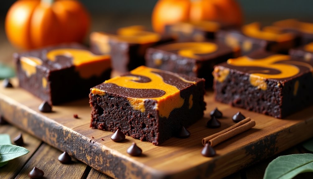 deliciously fudgy pumpkin infused brownies