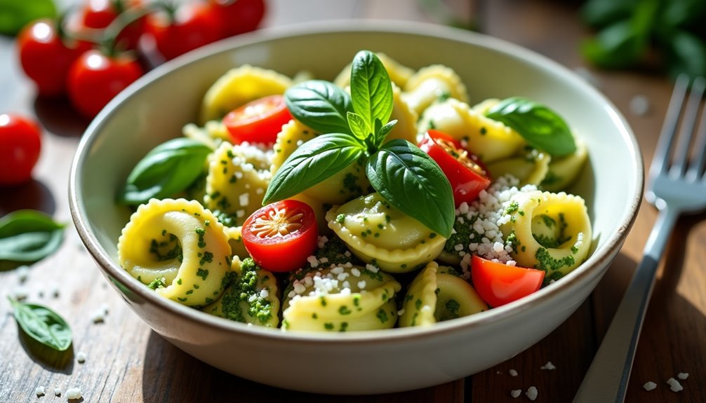 easy pesto tortellini tomatoes