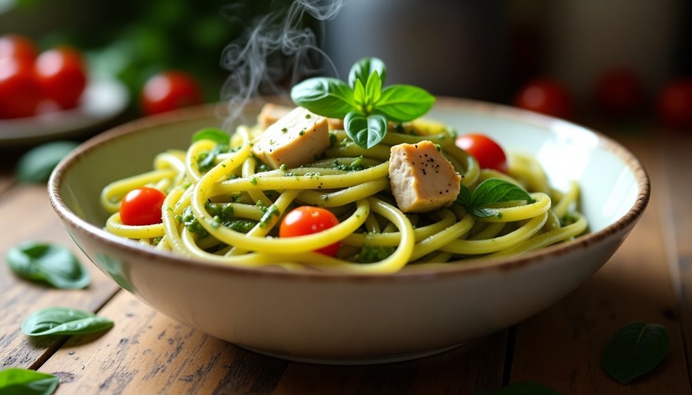 effortless one pot chicken pesto preparation
