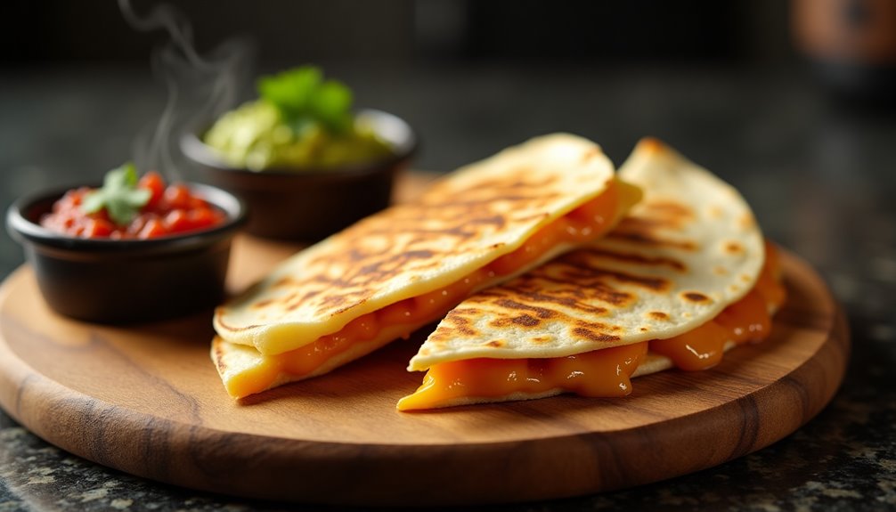 fast personal cheesy tortilla