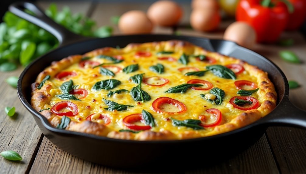 five ingredient vegetarian egg bake