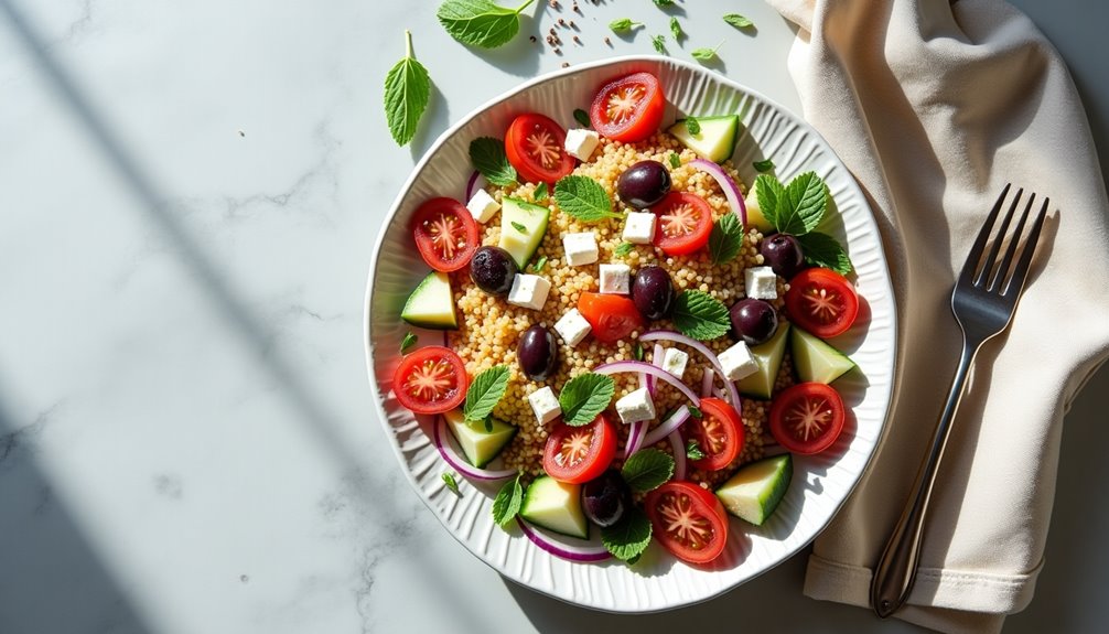 flavorful mediterranean quinoa meal bowl