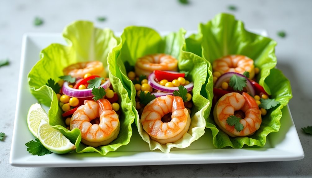 flavorful seafood and vegetable wraps