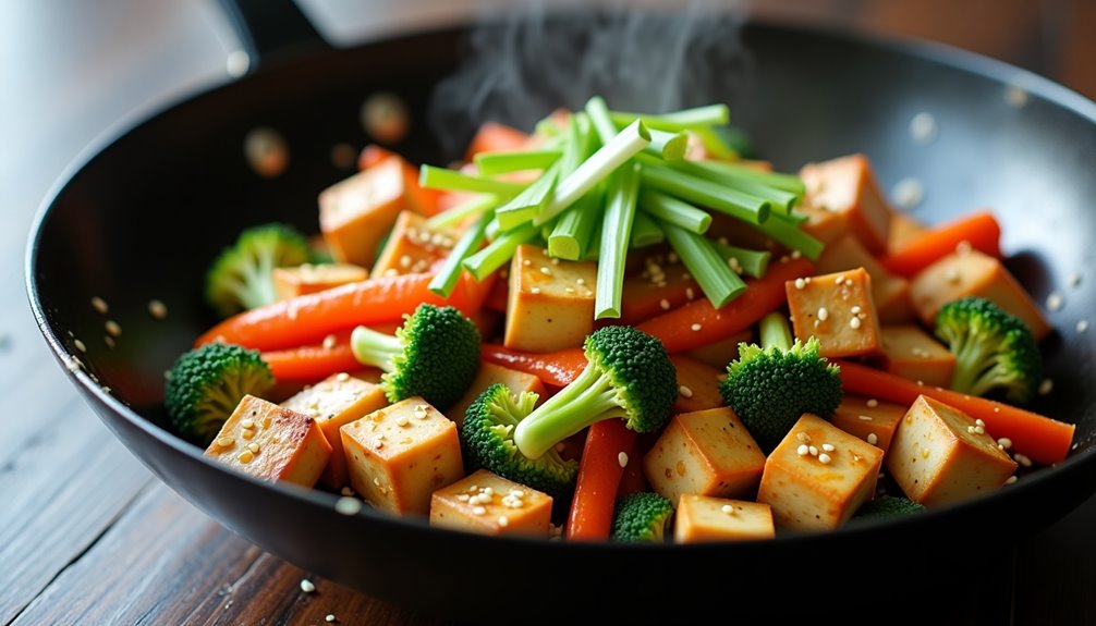 flavorful vegetarian asian meal
