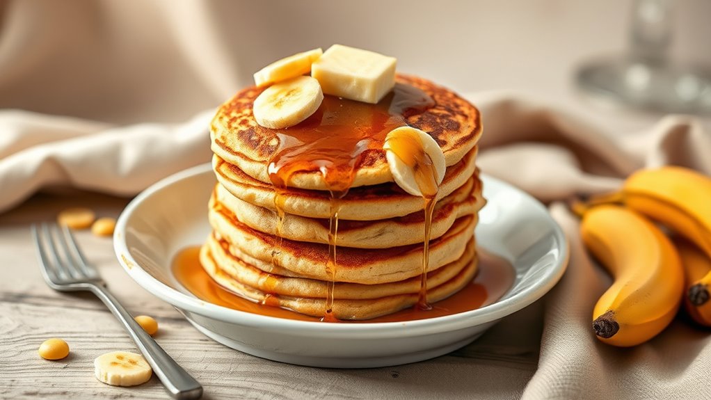 fluffy nutritious morning banana pancakes