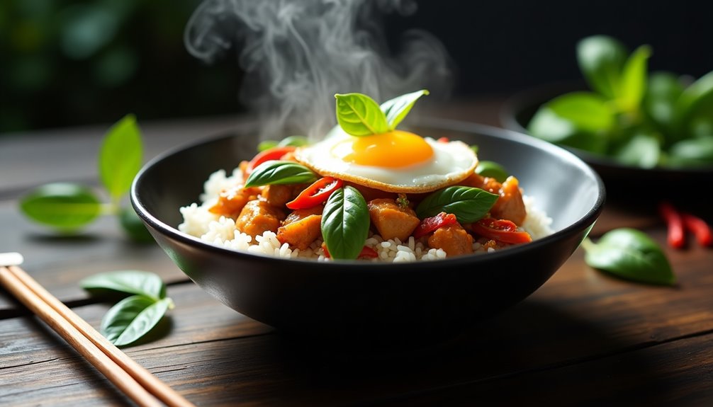 fragrant thai chicken and rice dish