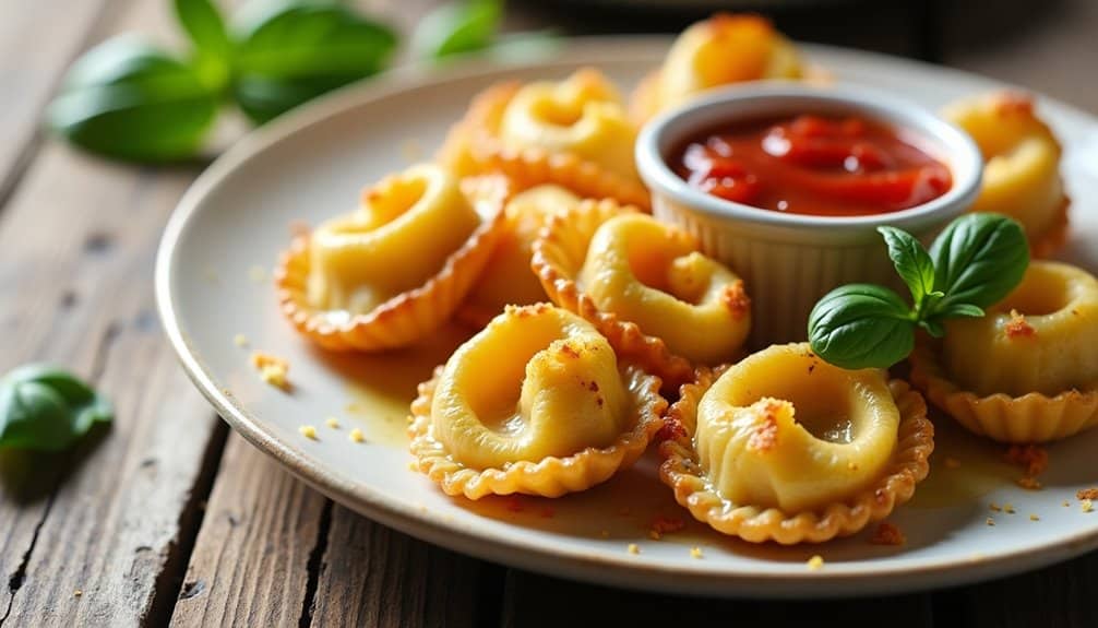 fried cheesy pasta pockets