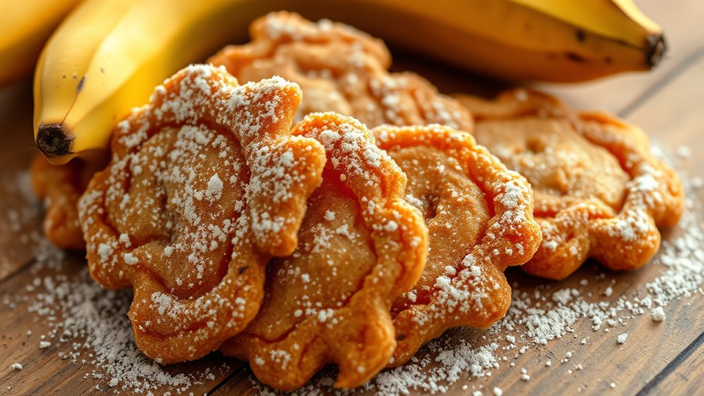 fried dough banana dessert