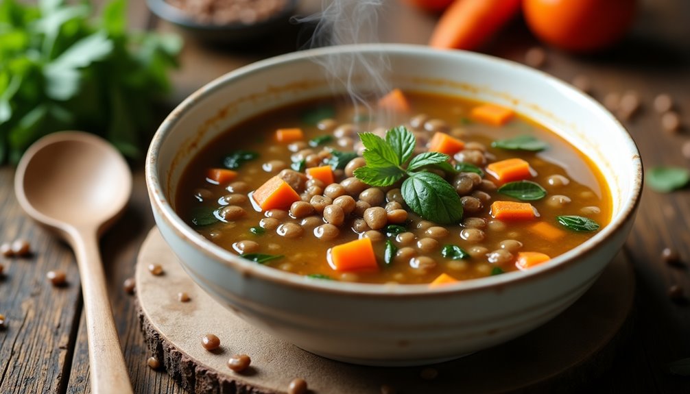 hearty nutritious vegetable rich soup