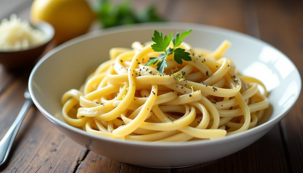 indulgent tangy aromatic pasta dish