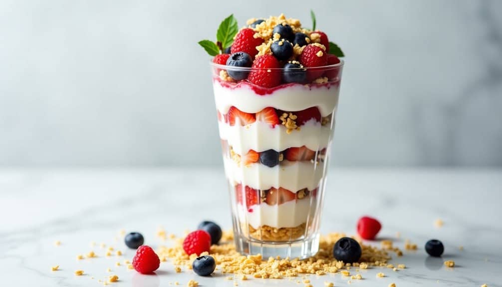 layered yogurt dessert parfait