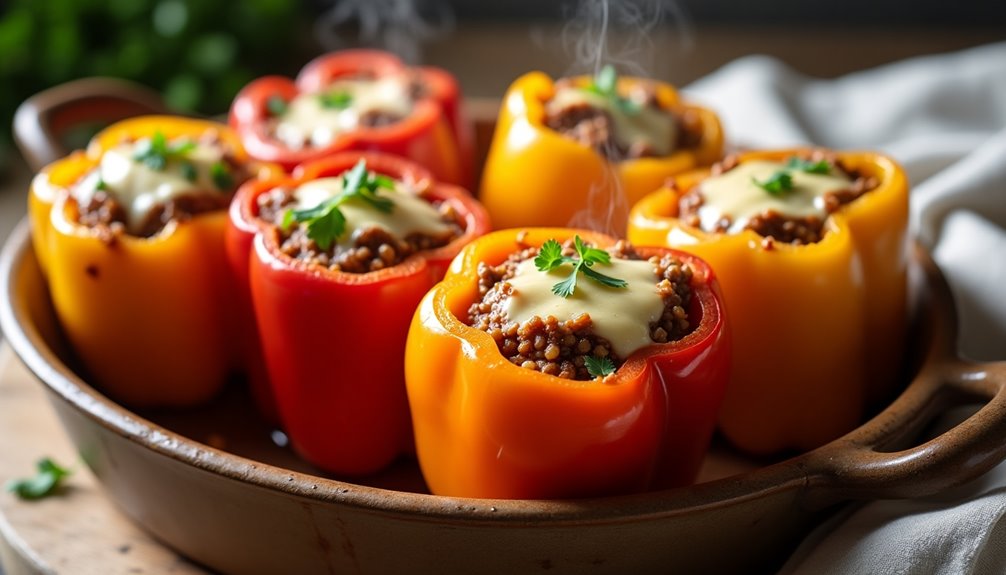 lean ground stuffed peppers
