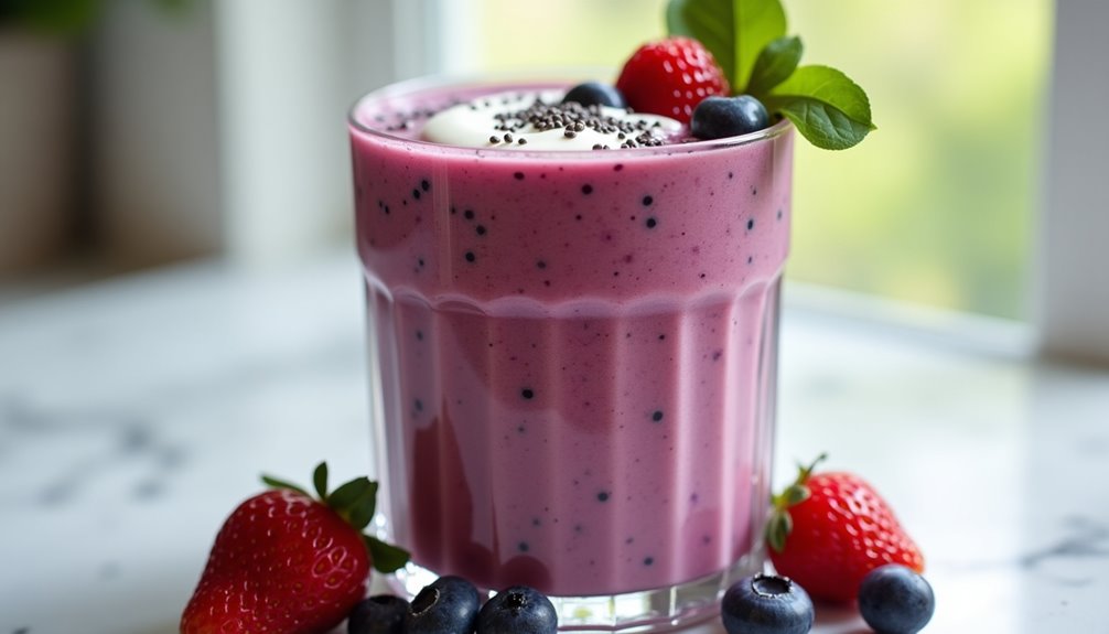 nutrient rich berry protein smoothie