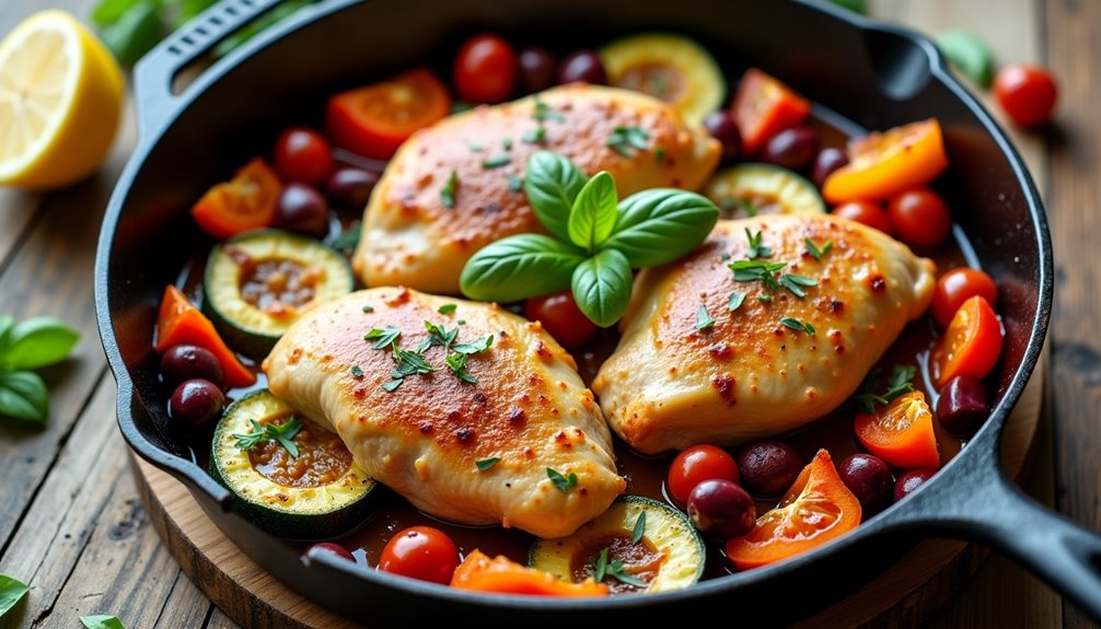 one pan mediterranean chicken dish