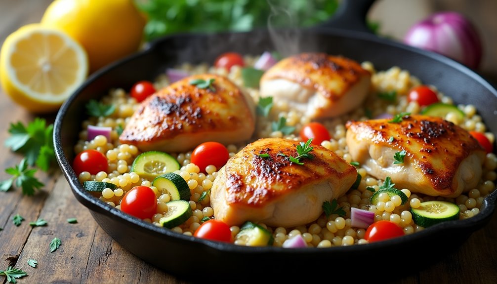 one pan mediterranean chicken dish