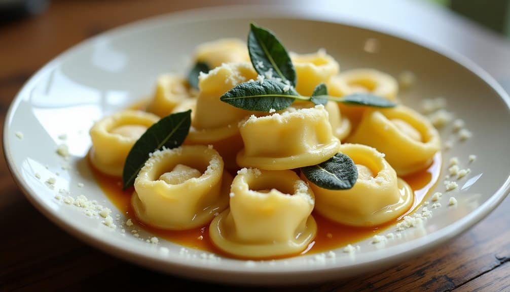 pasta with warm aromatic sauce