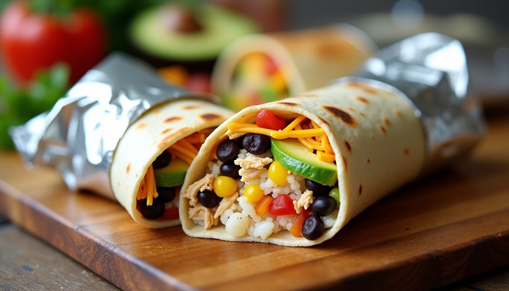 portable convenient grab and go burrito wraps