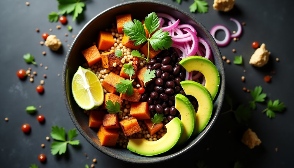 protein rich vegetarian meal bowl