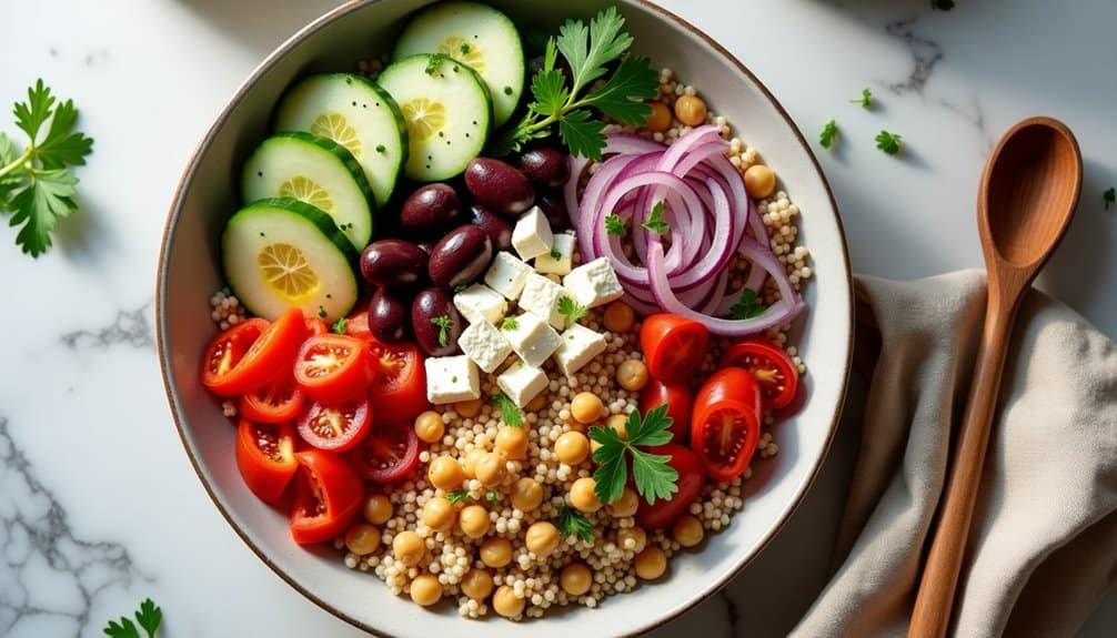quick mediterranean quinoa meal